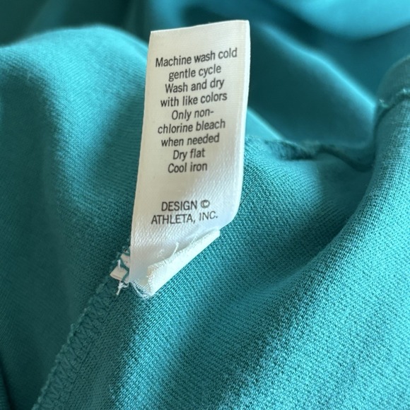 Athleta Ponte Celebration Green Knee Length Travel Dress Pockets Size S zippers - Picture 5 of 12